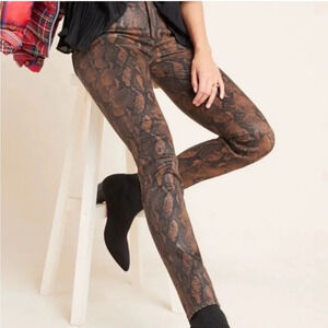 PAIGE Brown Snake Print Jeans, 32 (Can Fit 30/31)